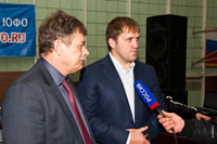 Владимир Киргинцев и Валентин Клименко во время интервью