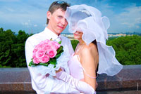 Свадебный фотопортрет в Москве на Воробьевых горах