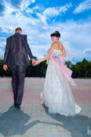 >Свадебный фото штамп: невеста оборачивается