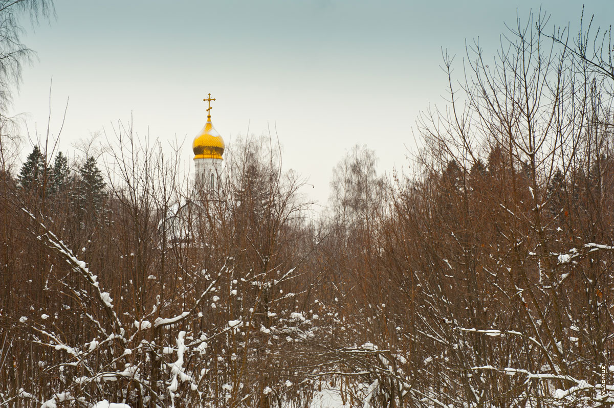 Храм Новомучеников и Исповедников церкви Русской в Юбилейном. Зимний фотопейзаж