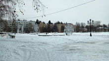 Фото озера зимой в микрорайоне Юбилейном города Королёва Московской области